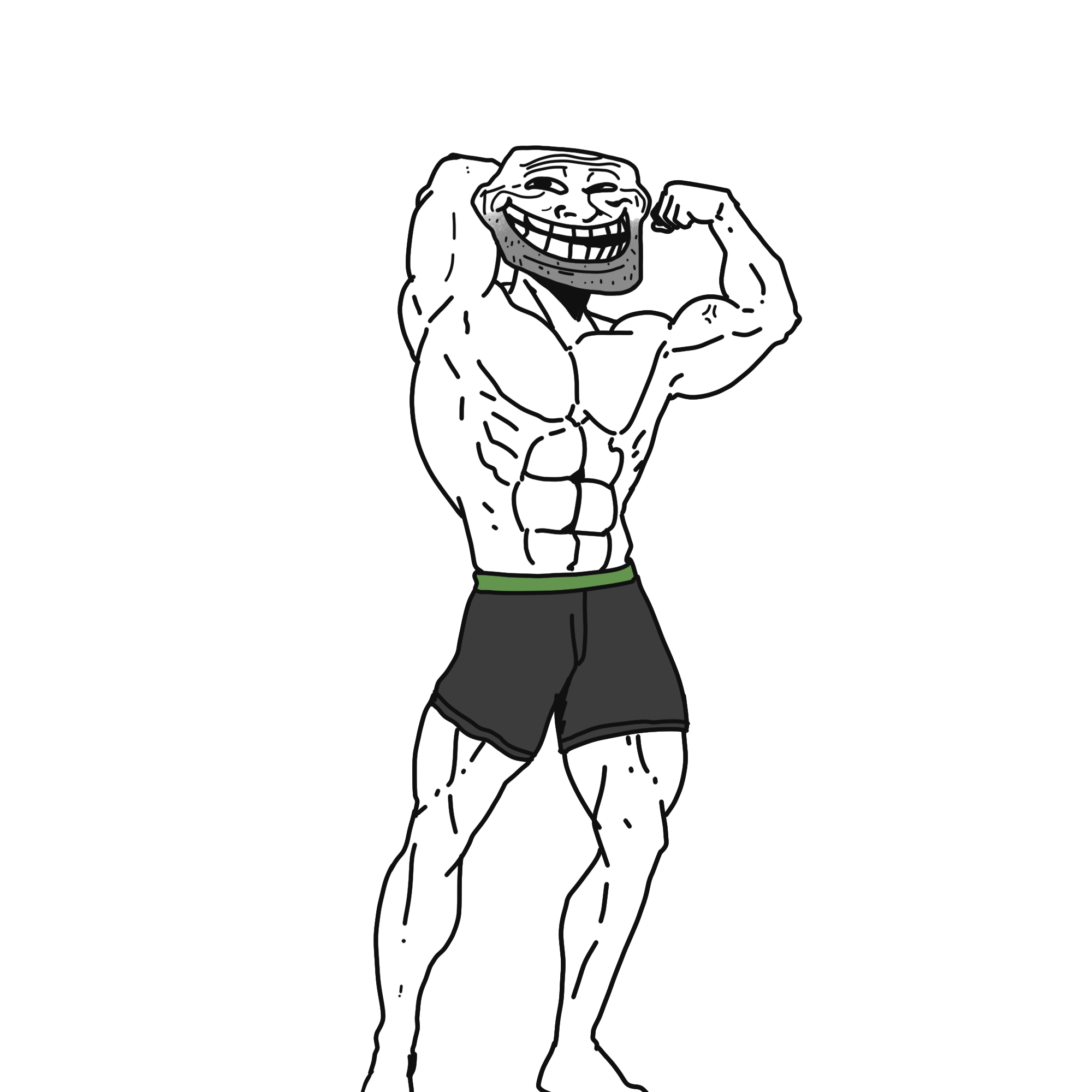 Muscular Troll Mascot